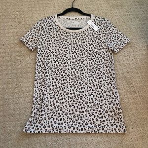 J. Crew Leopard Short Sleeve Top NWT Sz XS